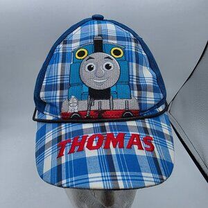 Thomas & Friends Plaid Kids Adjustable Hat Blue Red Embroidered Train Cute